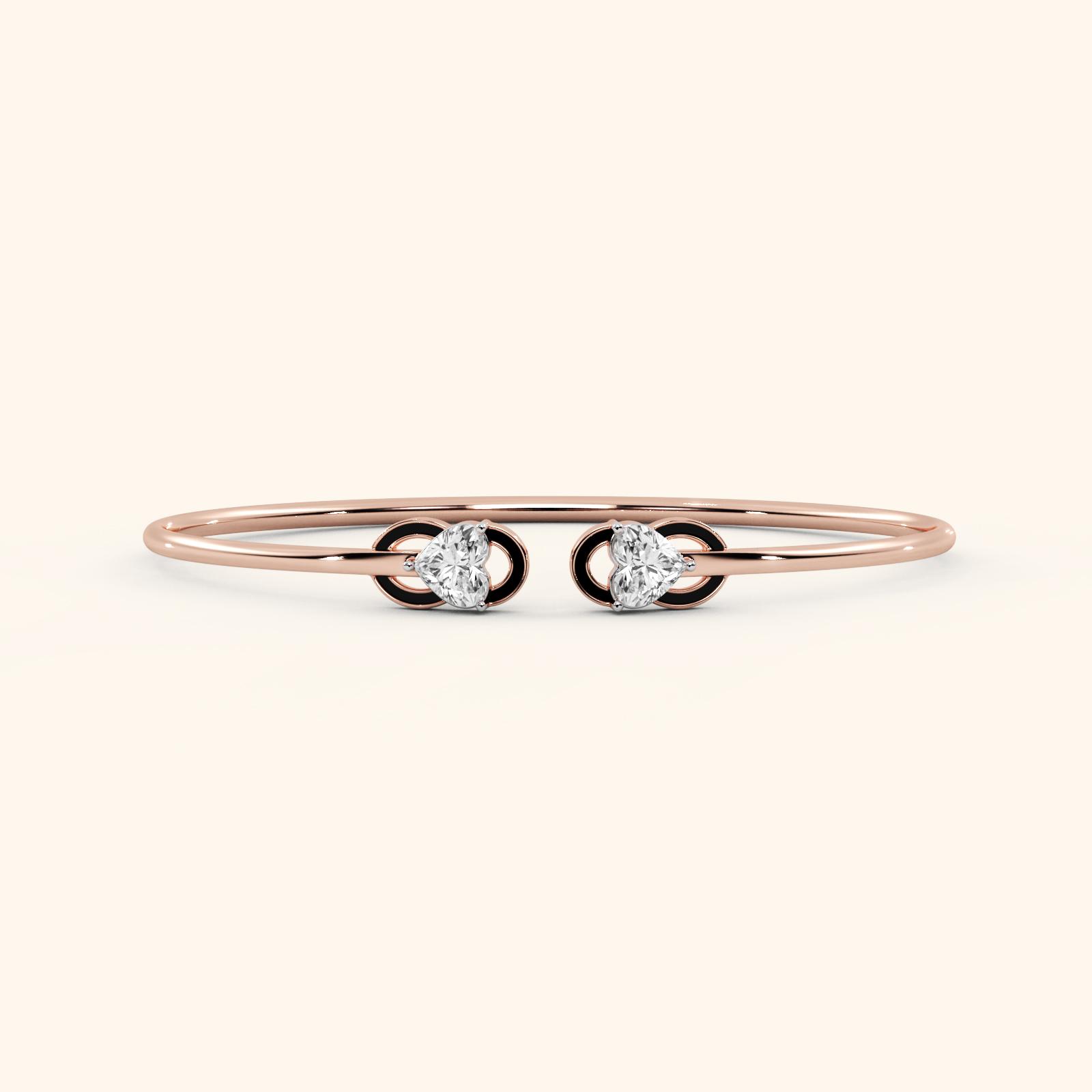 14k Rose Gold Lab Grown Diamond Jewellery Bracelet 7.40 Ctw IGB14