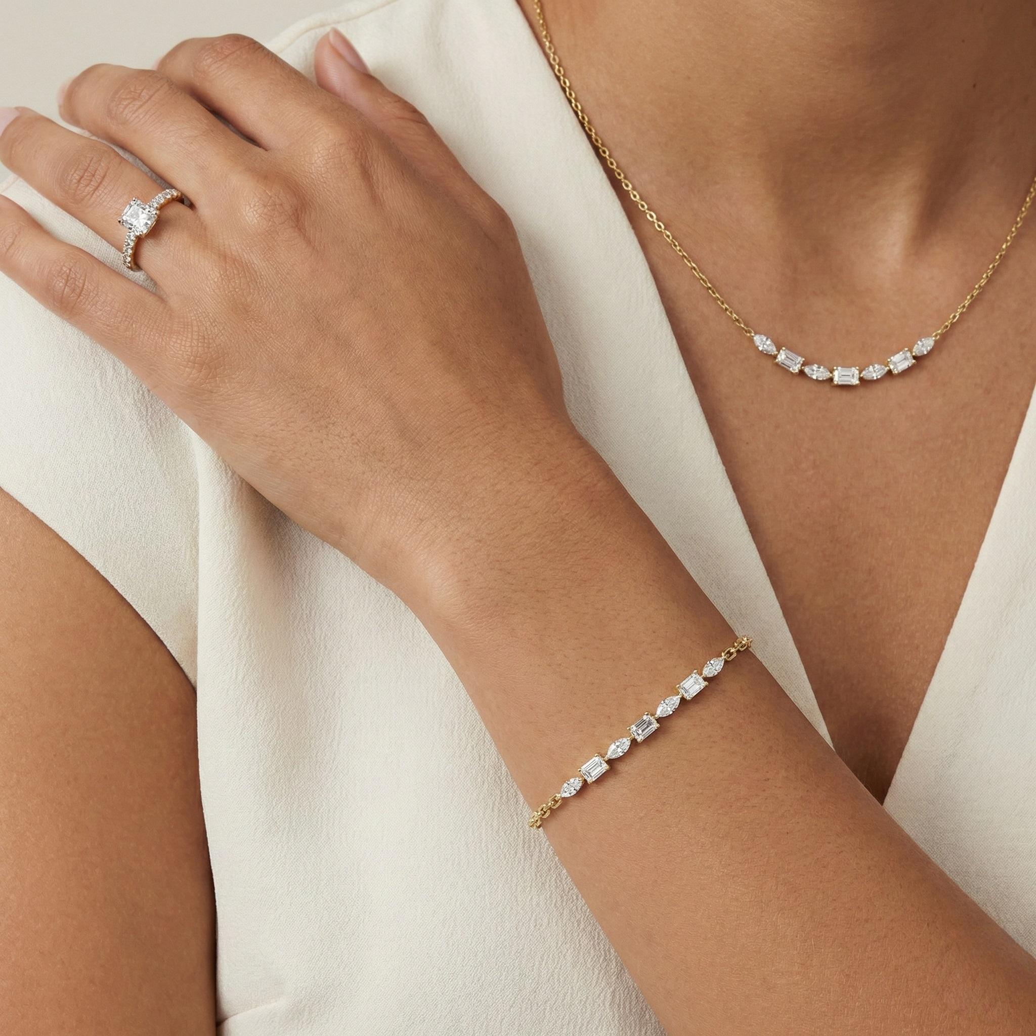 Sleek Brilliance Diamond Bracelet