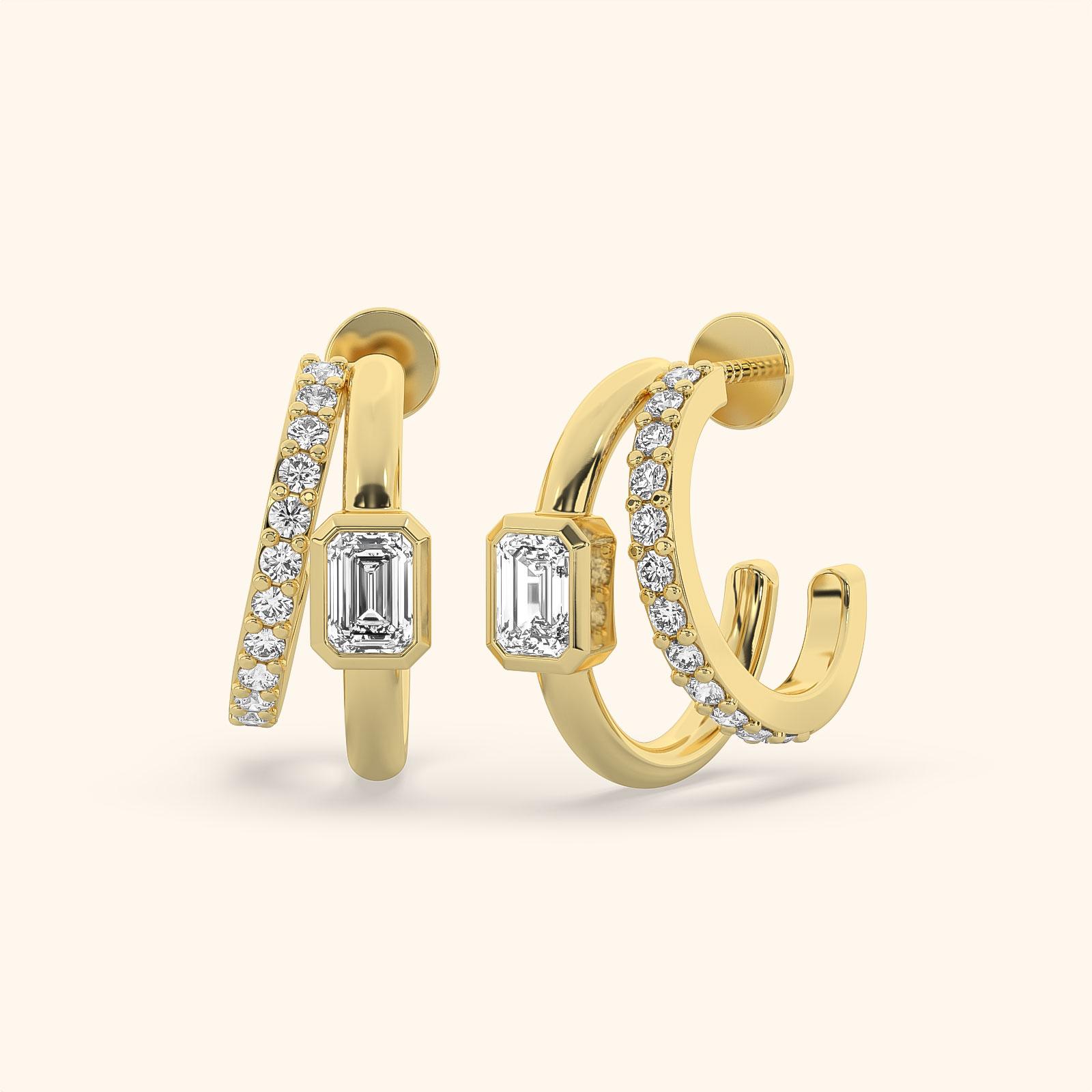 Classic Diamond Hoops