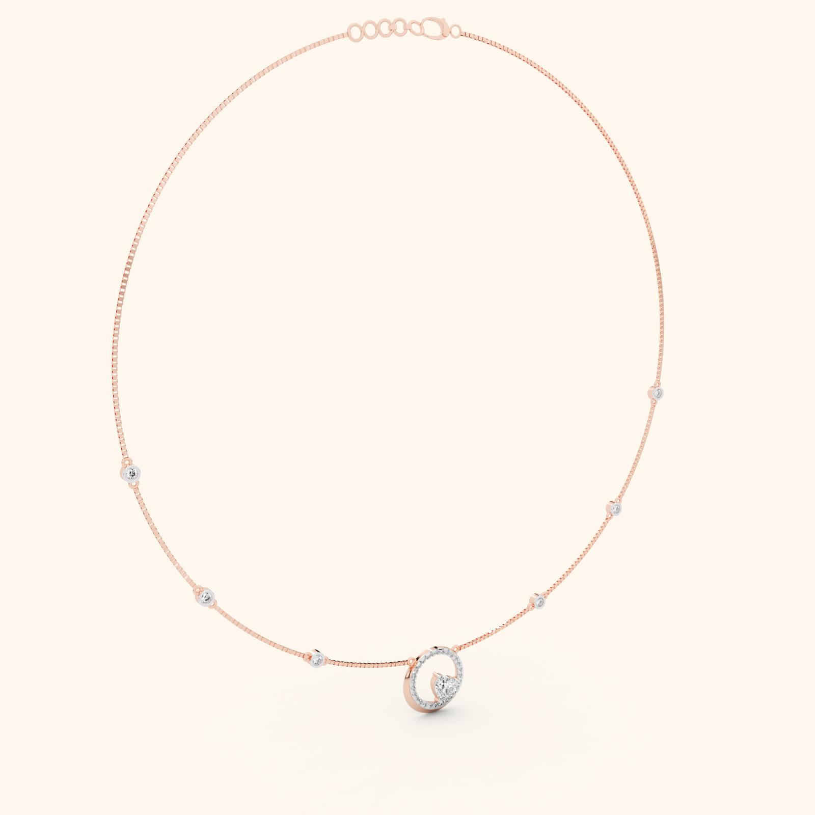 14k Rose Gold Lab Grown Diamond Jewellery Pandent 5.20 Ctw IGPDS10-B