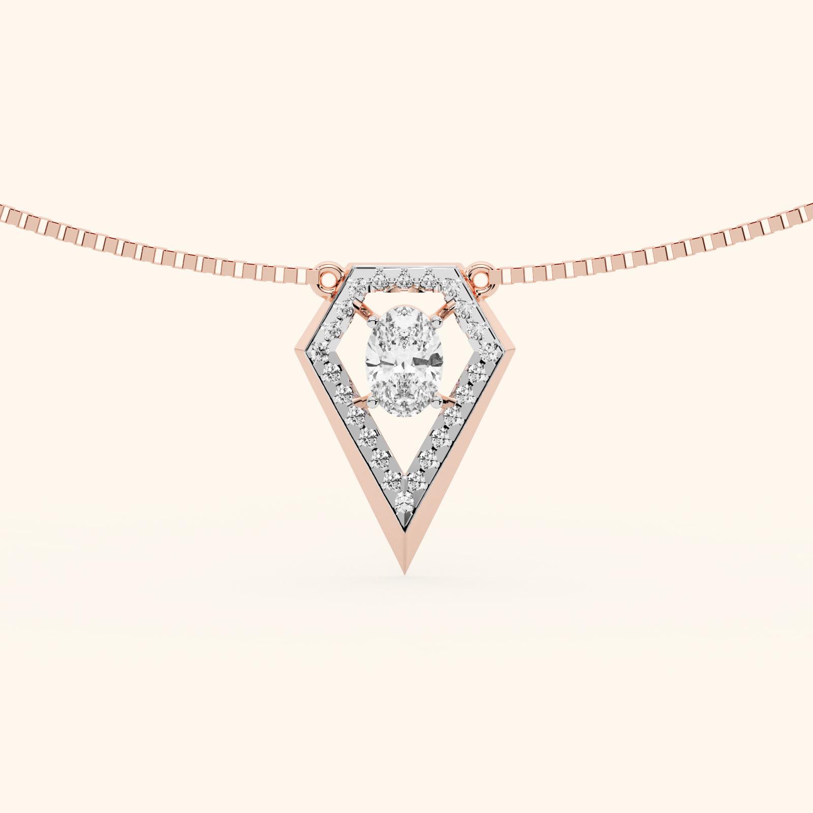 14k Rose Gold Lab Grown Diamond Jewellery Pandent 5.05 Ctw IGPDS11