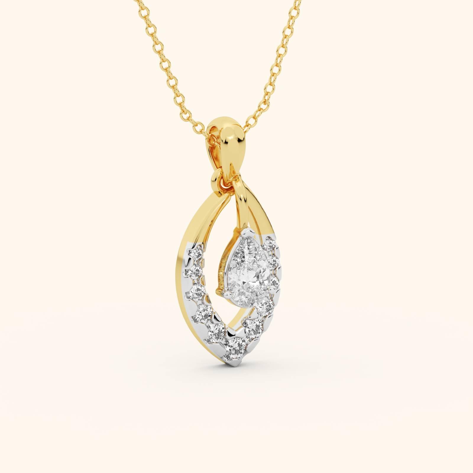 Marquise Halo Ensemble Pendant