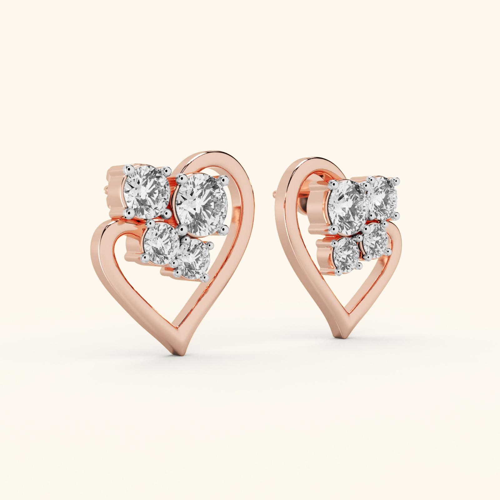 14k Rose Gold Lab Grown Diamond Jewellery Earring 5.85 Ctw IGPDS33