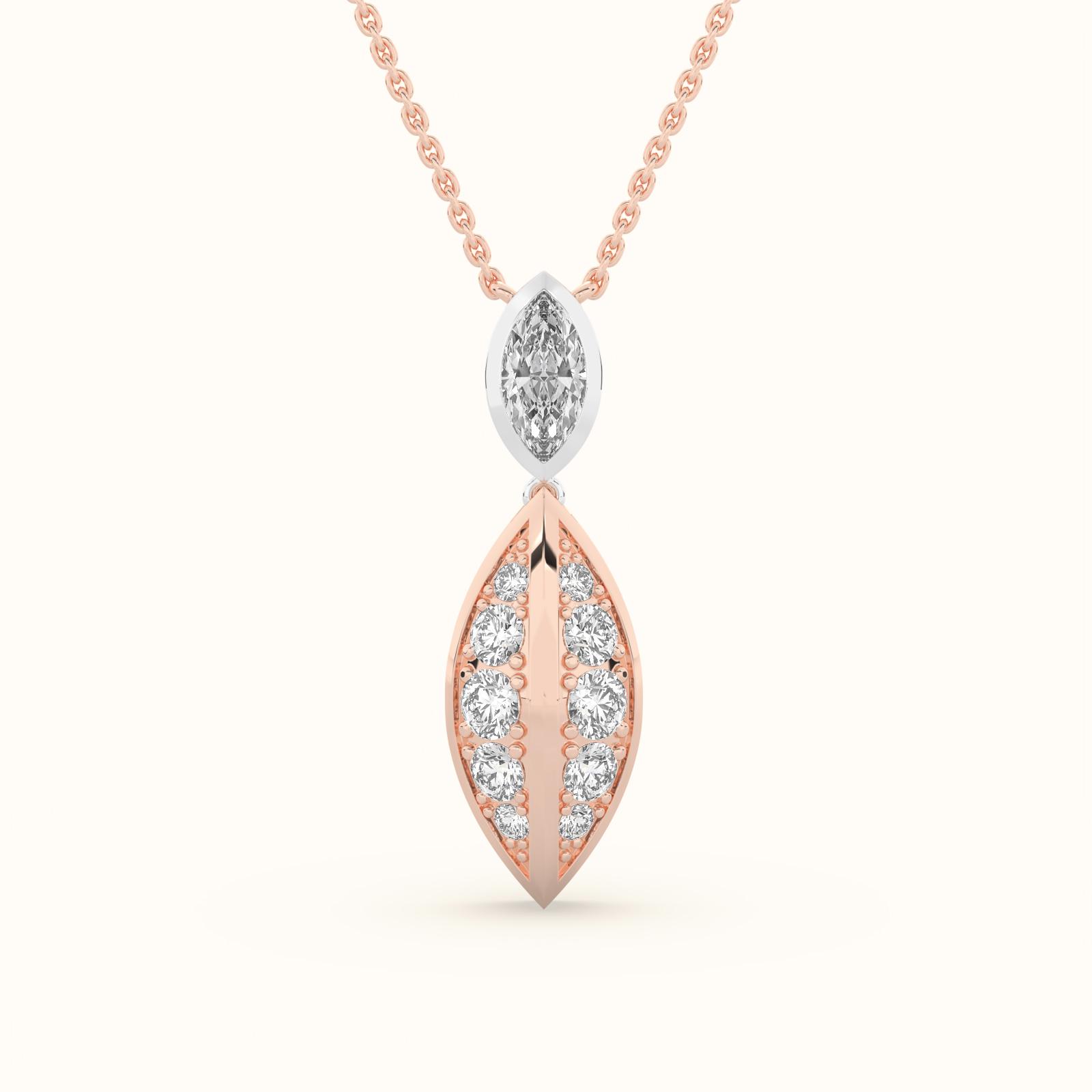 14K Rose Gold Lab Grown Diamond Necklace 6.05 ctw IGPDS42-P