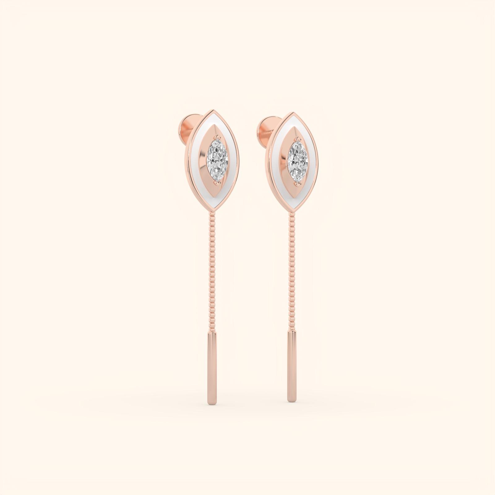 14K Rose Gold Lab Grown Diamond Earrings 3.55 ctw IGPDS43-E