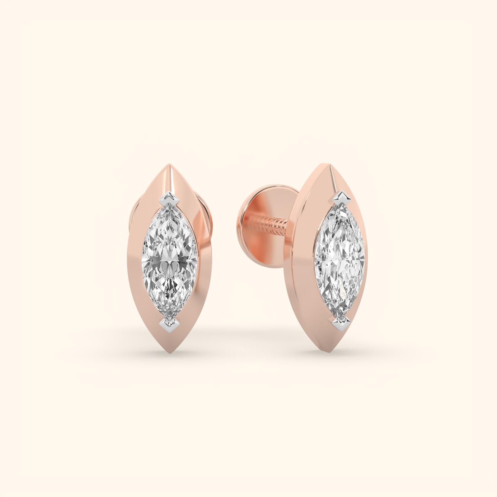 14K Rose Gold Lab Grown Diamond Earrings 1.80 ctw IGPDS45-E