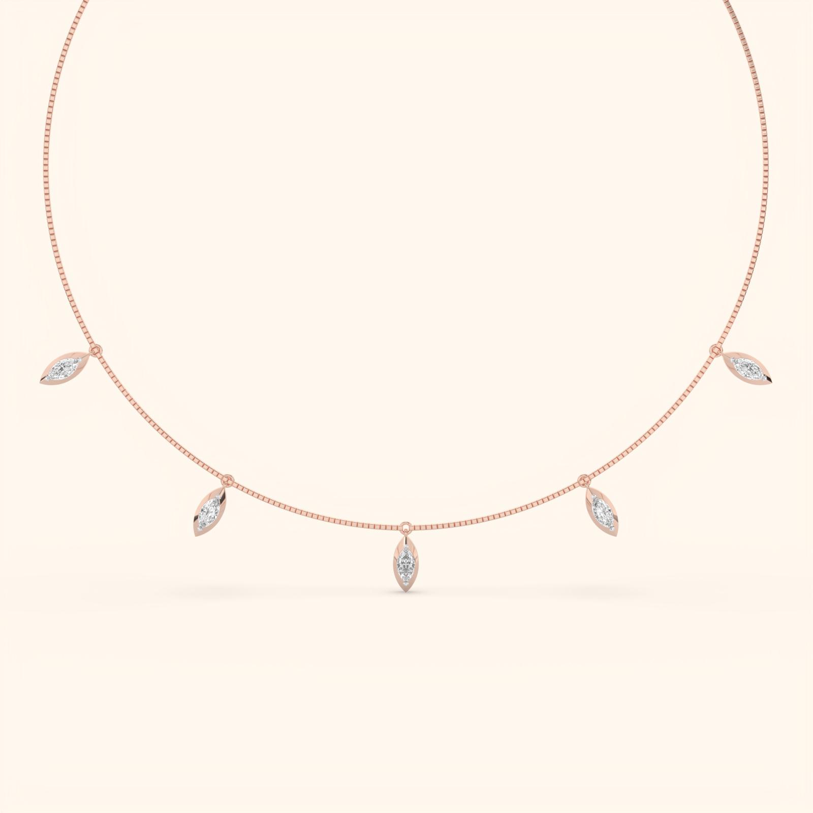 14K Rose Gold Lab Grown Diamond Necklace 5.55 ctw IGPDS45-P