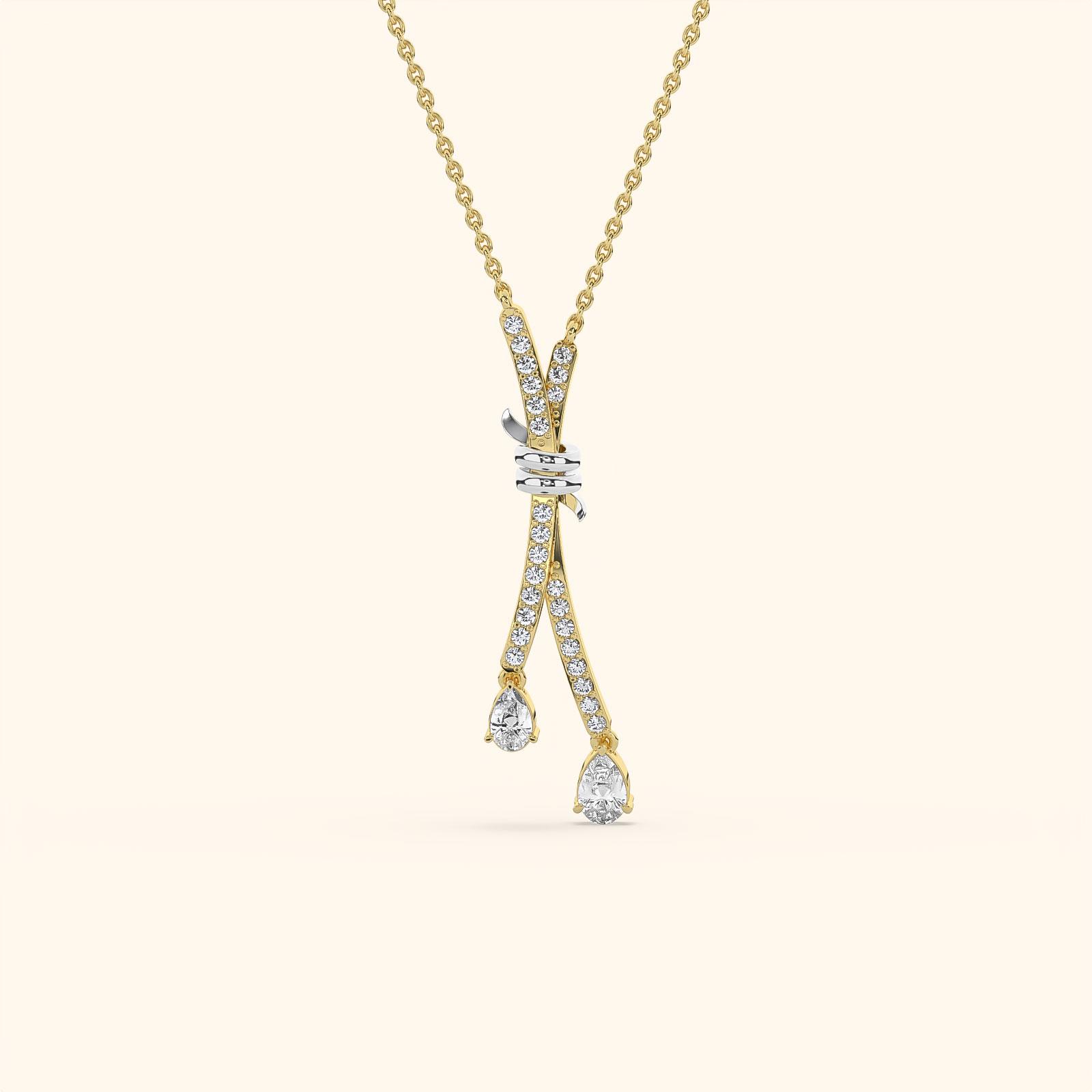 Intertwined Infinity Diamond Pendant
