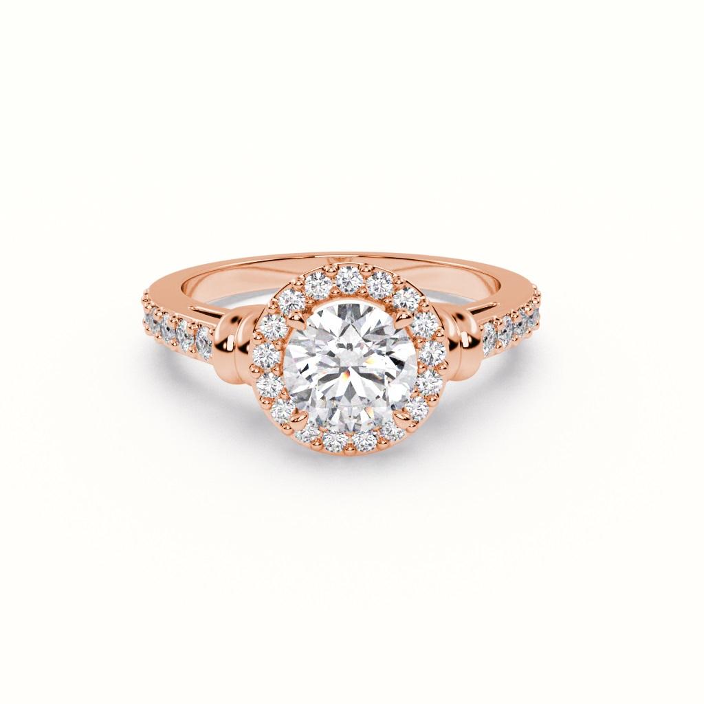Solitaire With Accents  Center Diamond 0.59 ct Ring