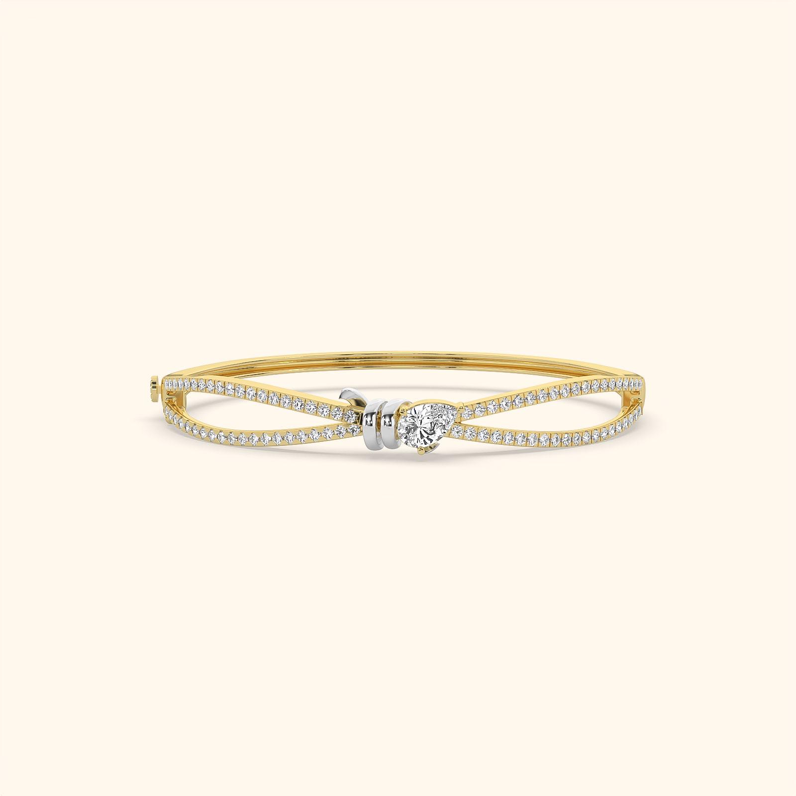 Twisted Studded Diamond Bracelet