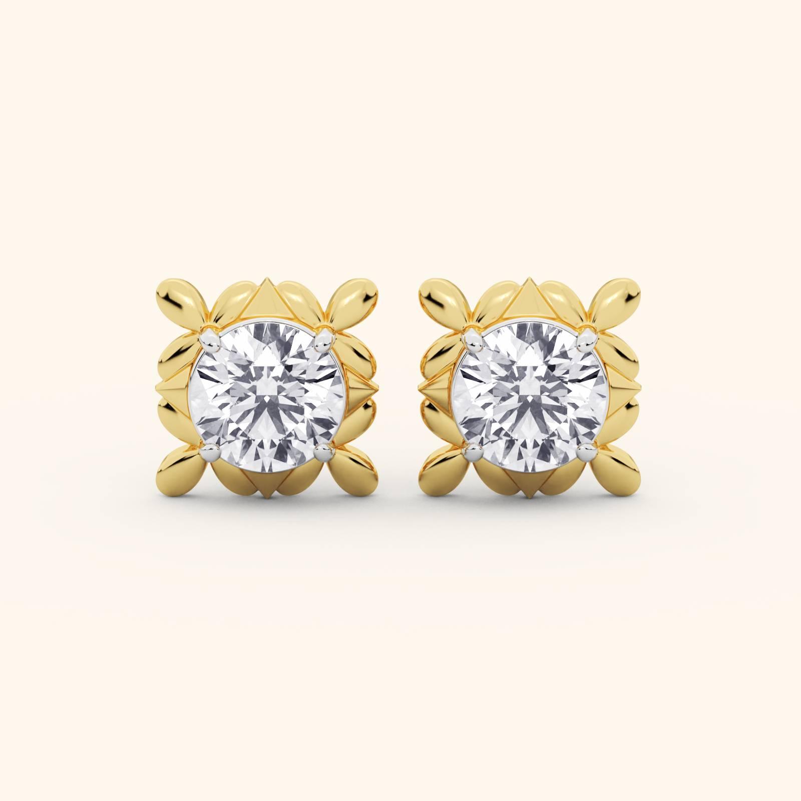 Nature's Embrace Solitaire earrings