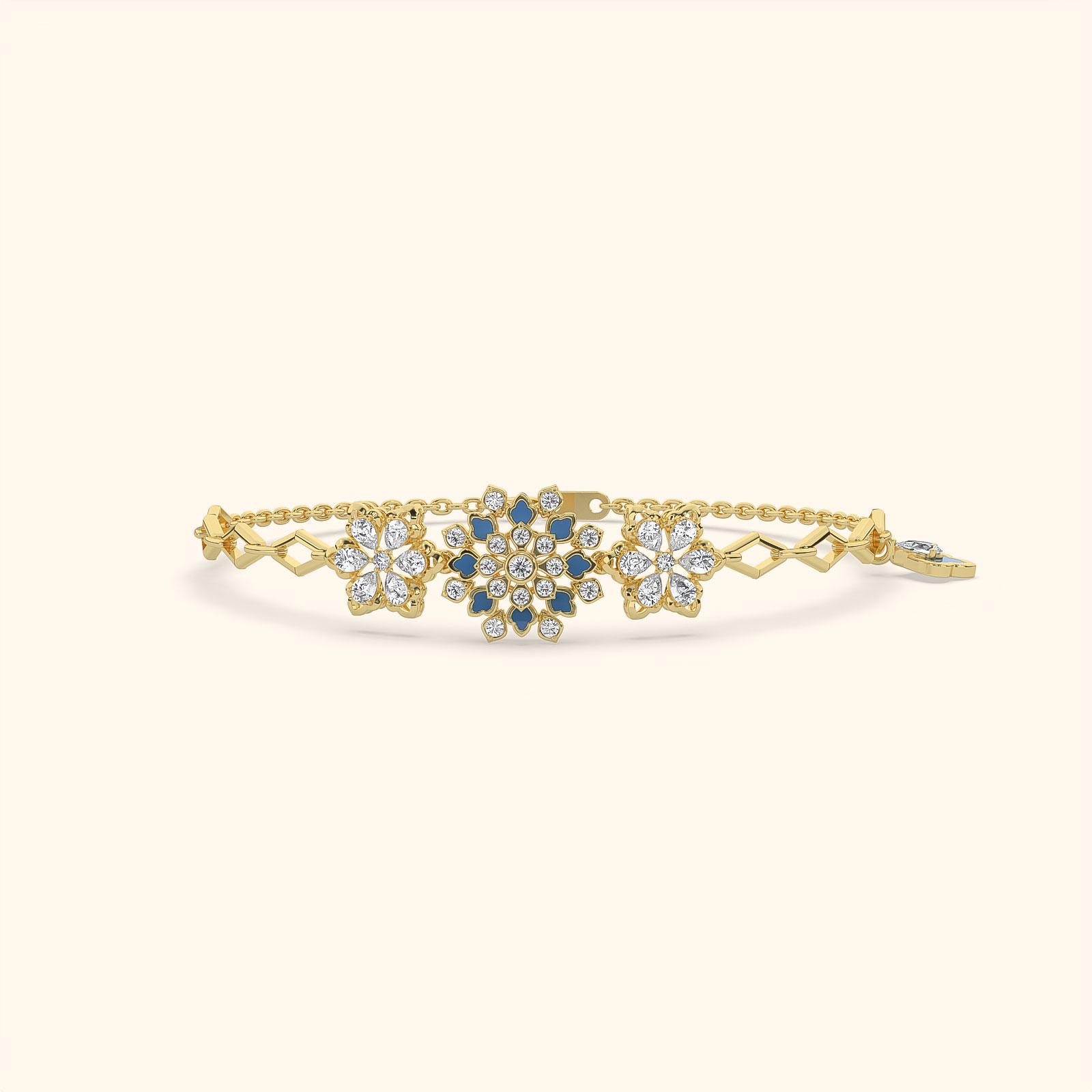 Petal Weave Diamond Bracelet