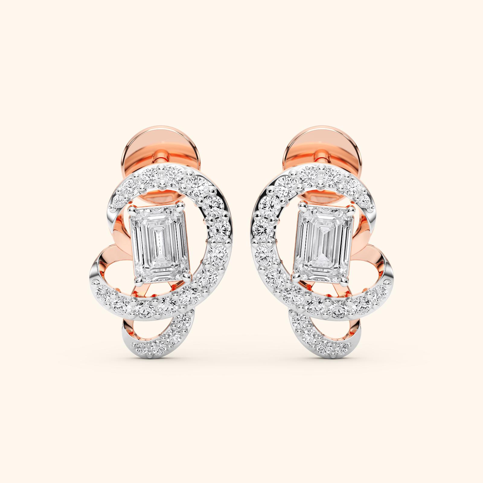 14K Rose Gold Lab Grown Diamond Earrings 2.85 ctw WE11