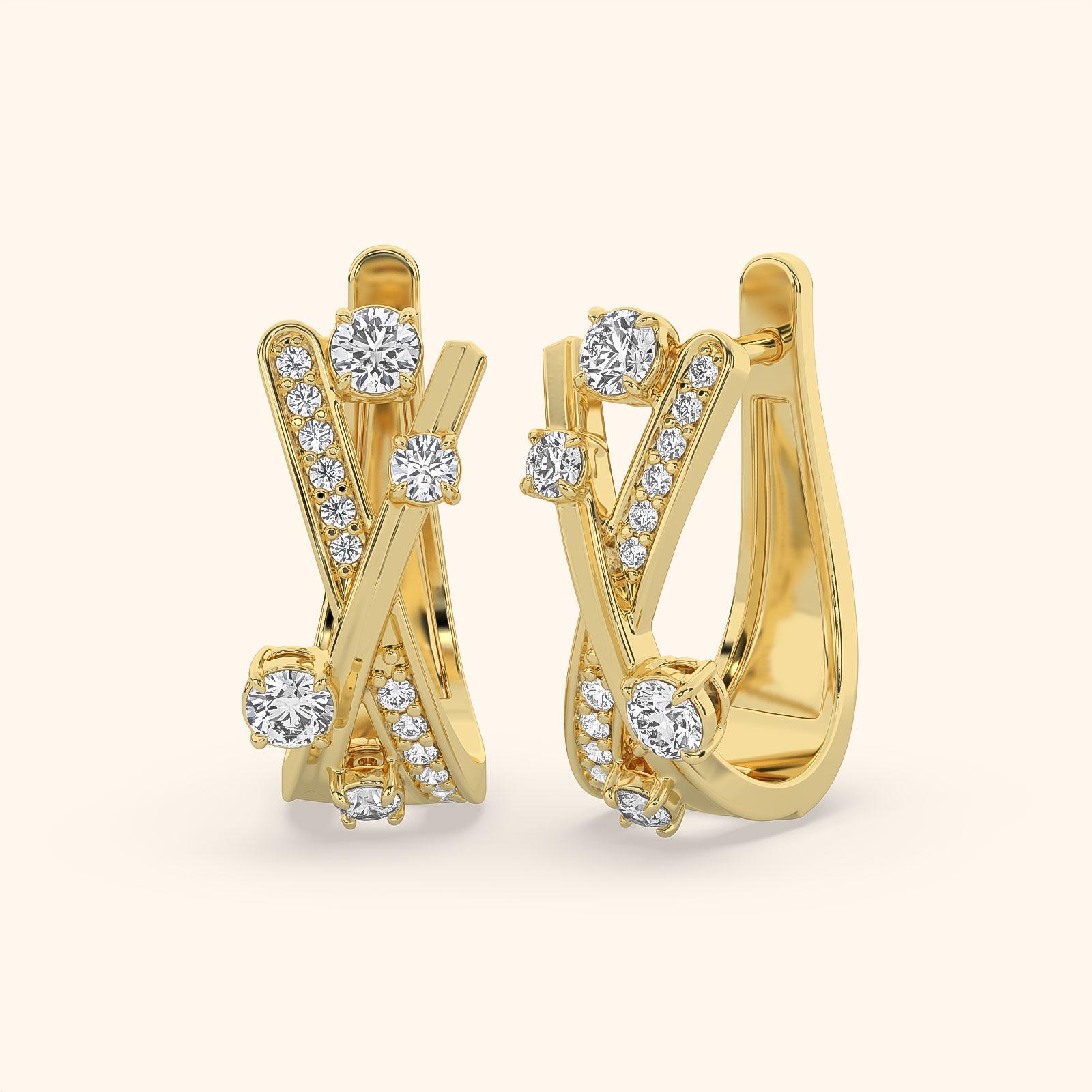 Twisted Radiance Diamond Earrings
