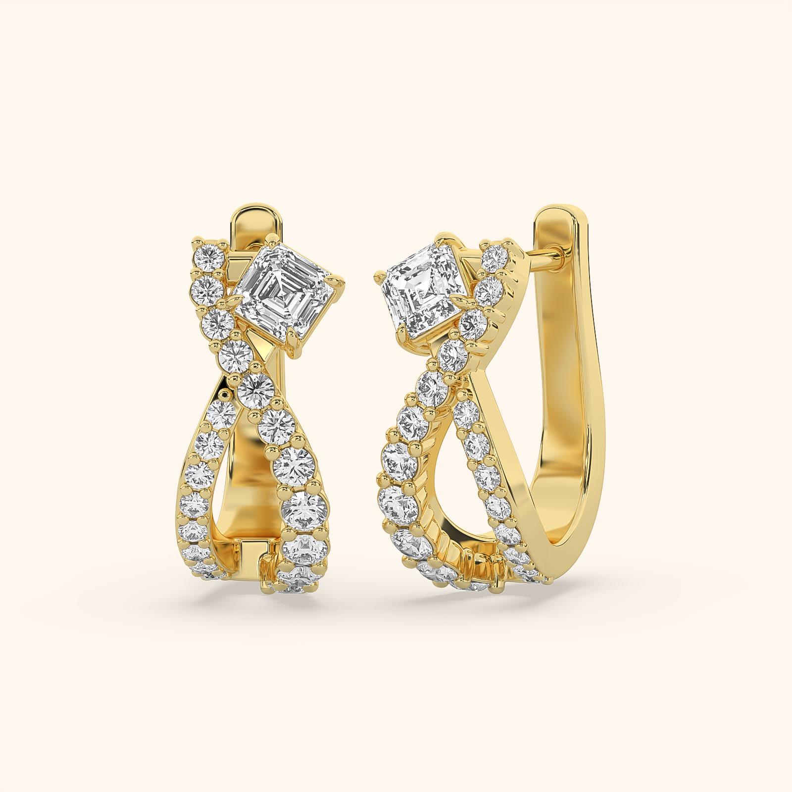 Asscher Radiance Twisted Earrings