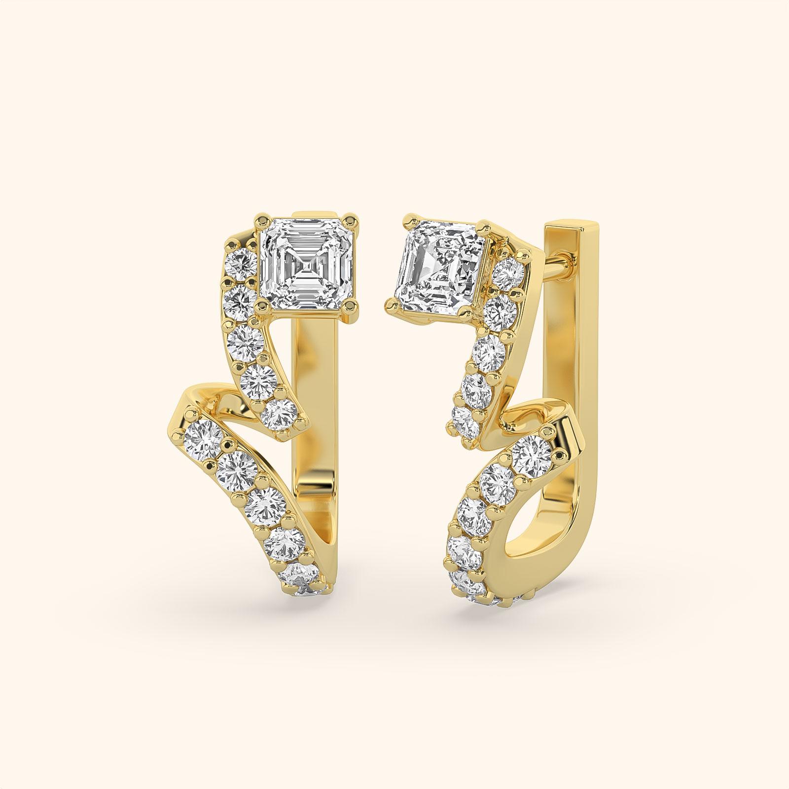 Twisted Bypass Diamond Earrings