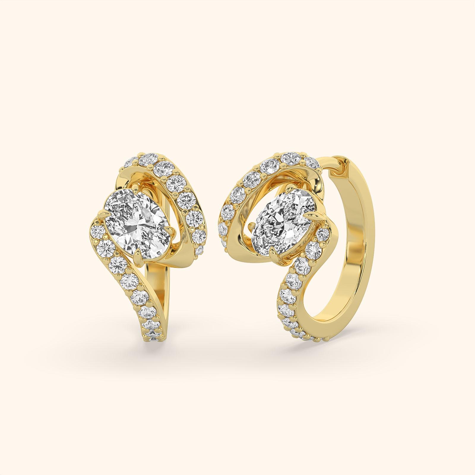 Twisted Pavé Diamond Earrings