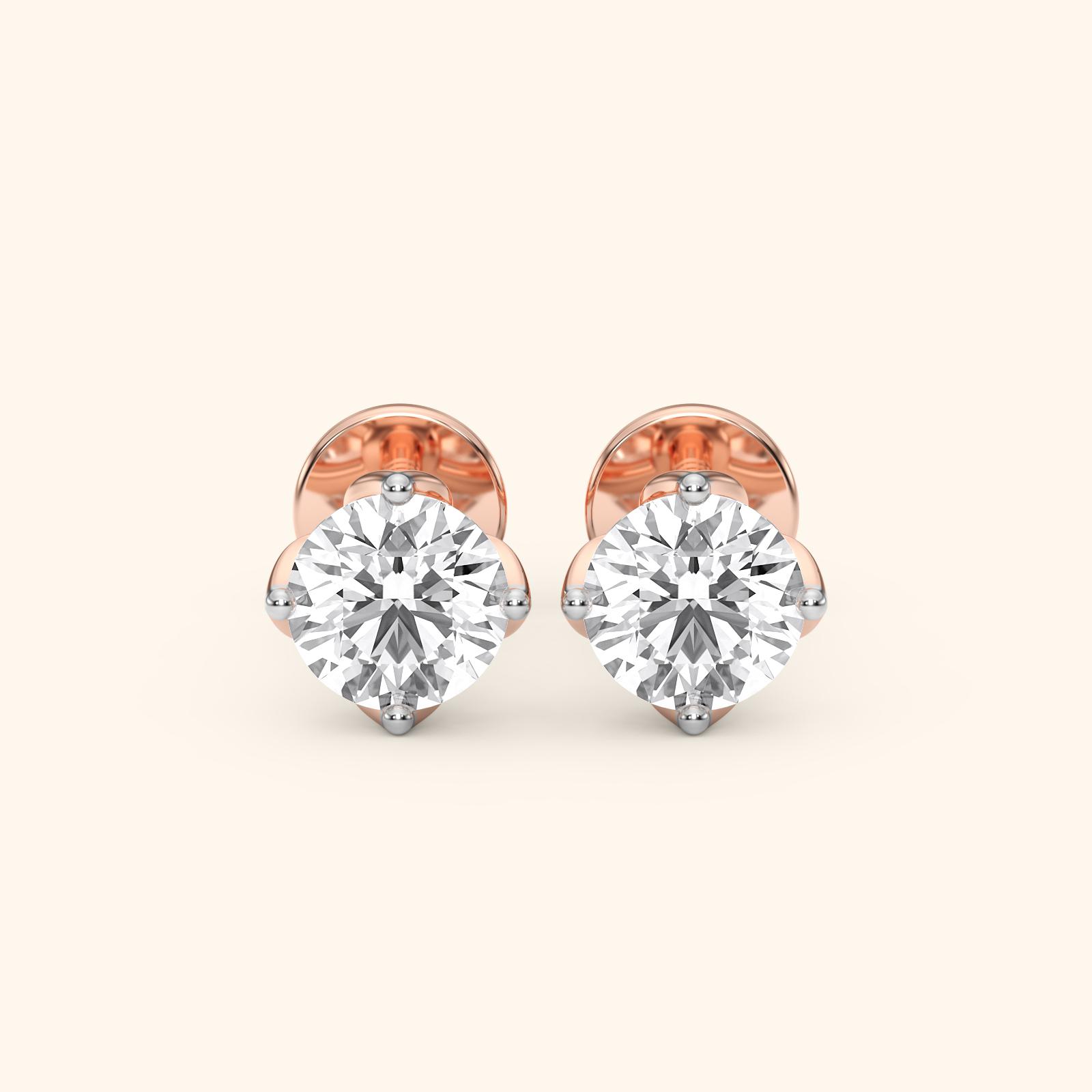 14K Rose Gold Lab Grown Diamond Earrings 1.00 ctw WE3