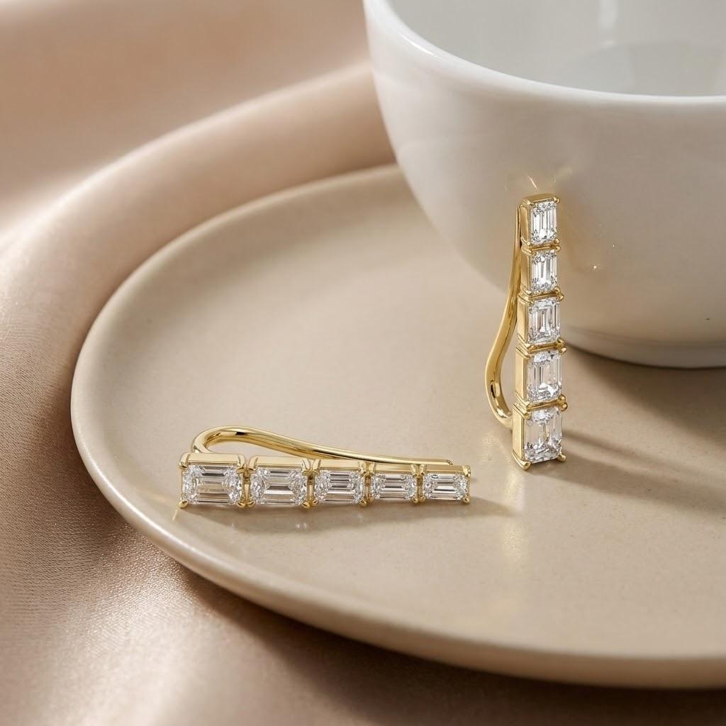 Inez Ear Climbers Diamond Earrings