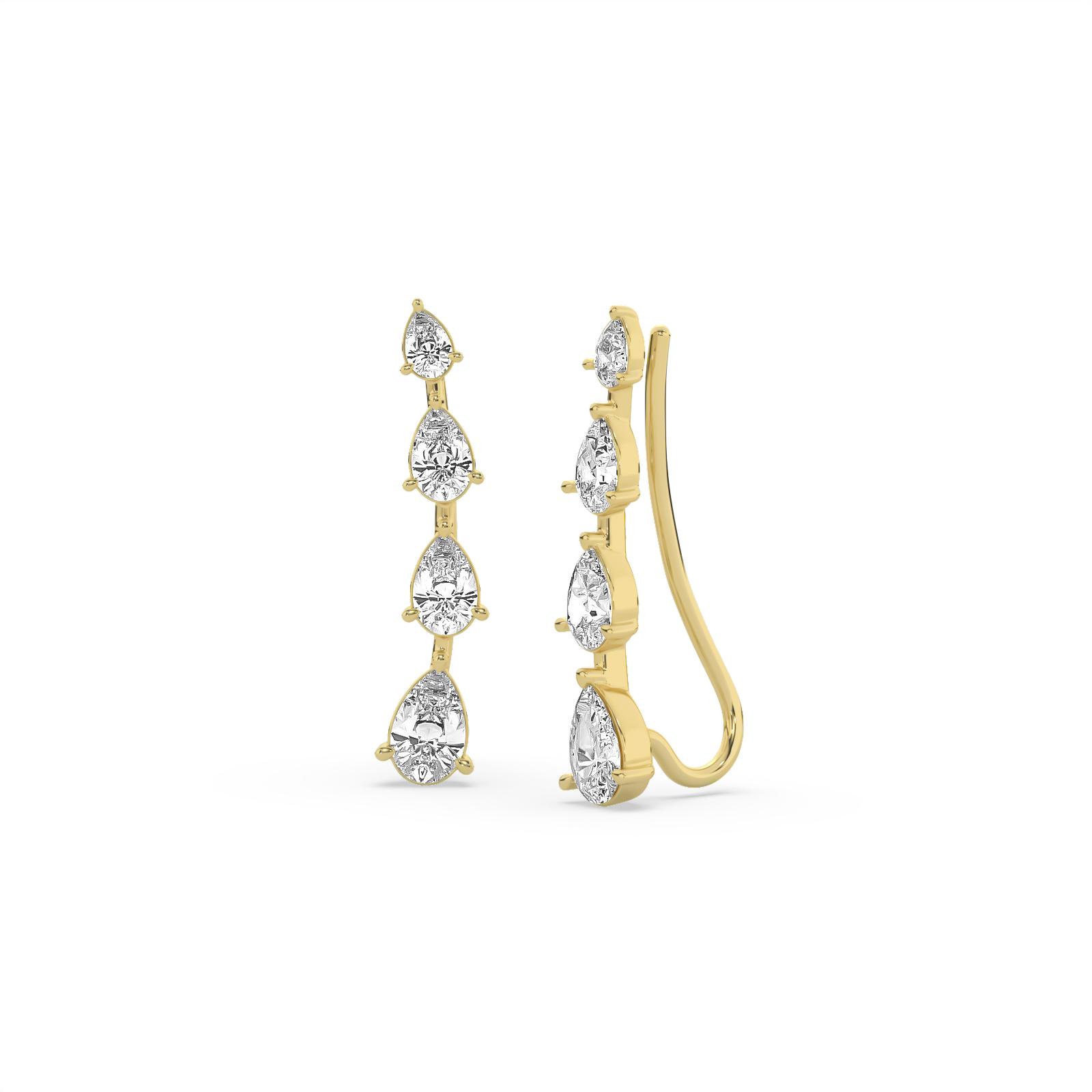 Inez Ear Climbers Diamond Earrings