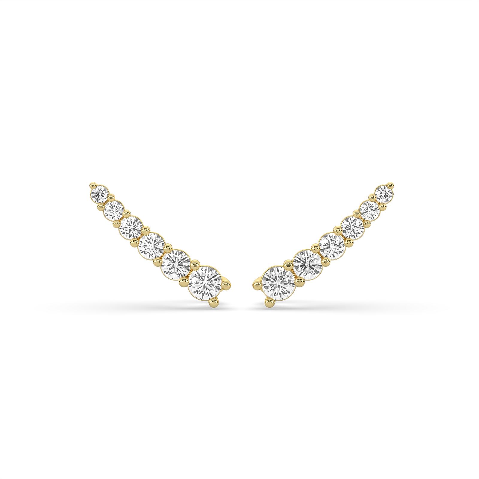 Inez Ear Climbers Diamond Earrings