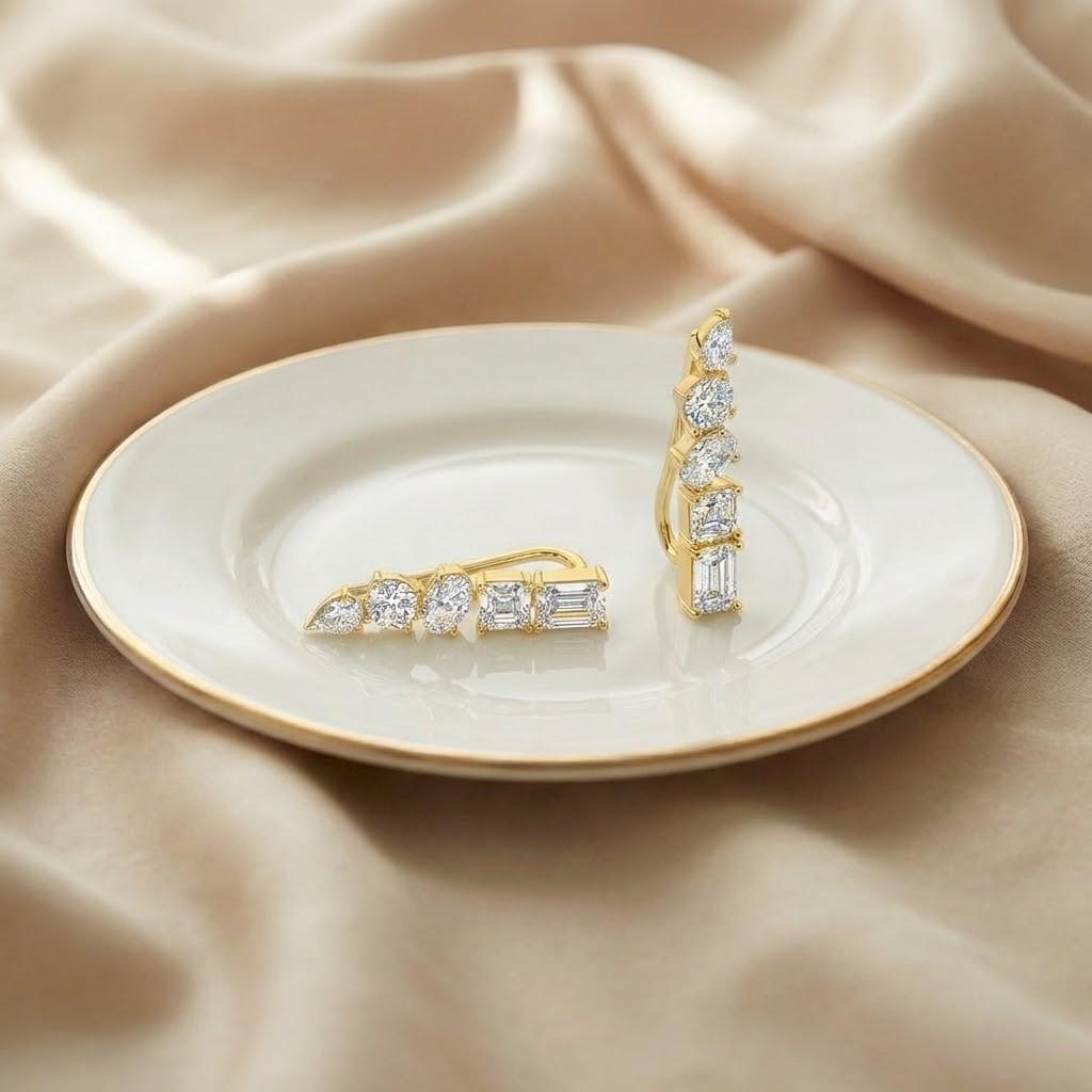 Inez Ear Climbers Diamond Earrings