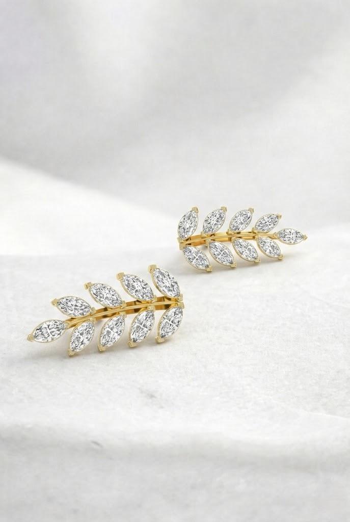 Inez Ear Climbers Diamond Earrings