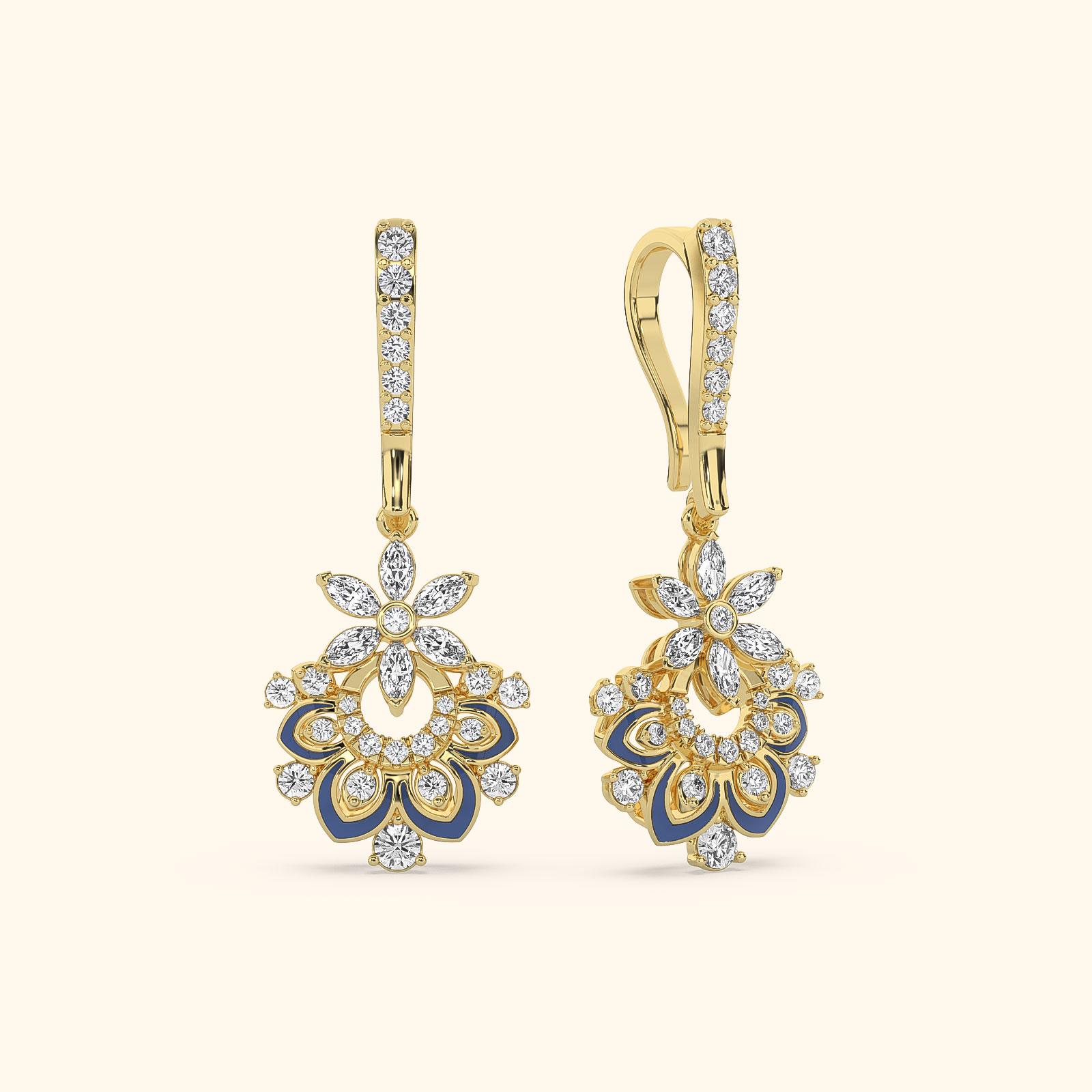 Vintage Inspired Diamond Earrings