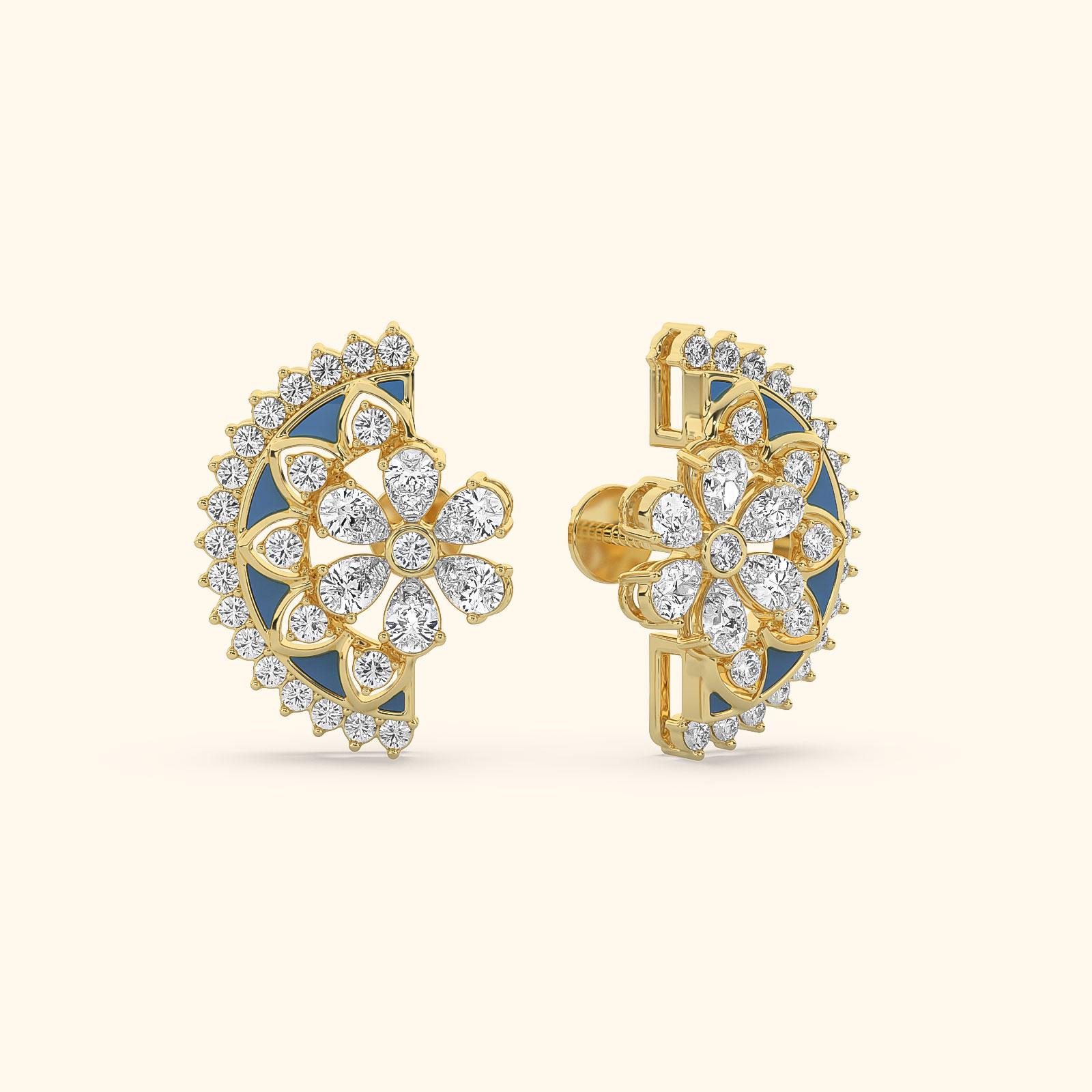 Floral Radiance Diamond Earrings