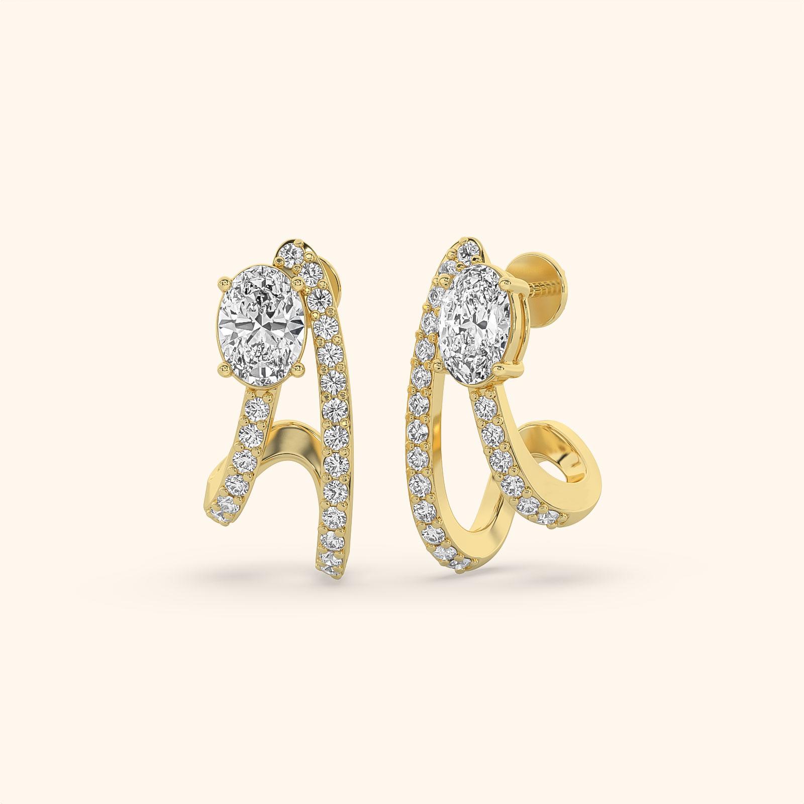 Celestial Wrap Diamond Hoops