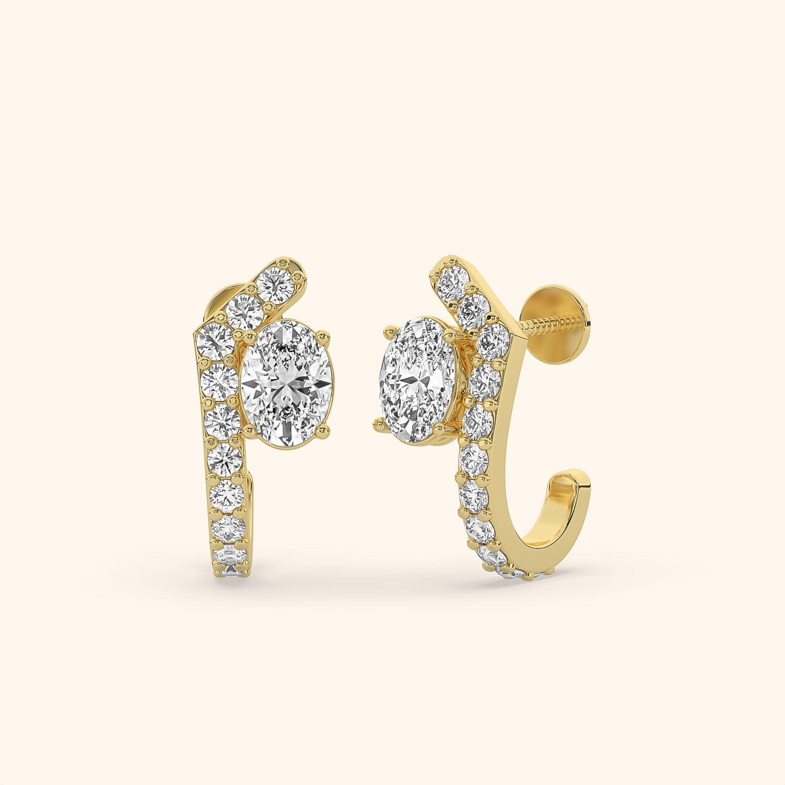 Graduated Diamond Hoops