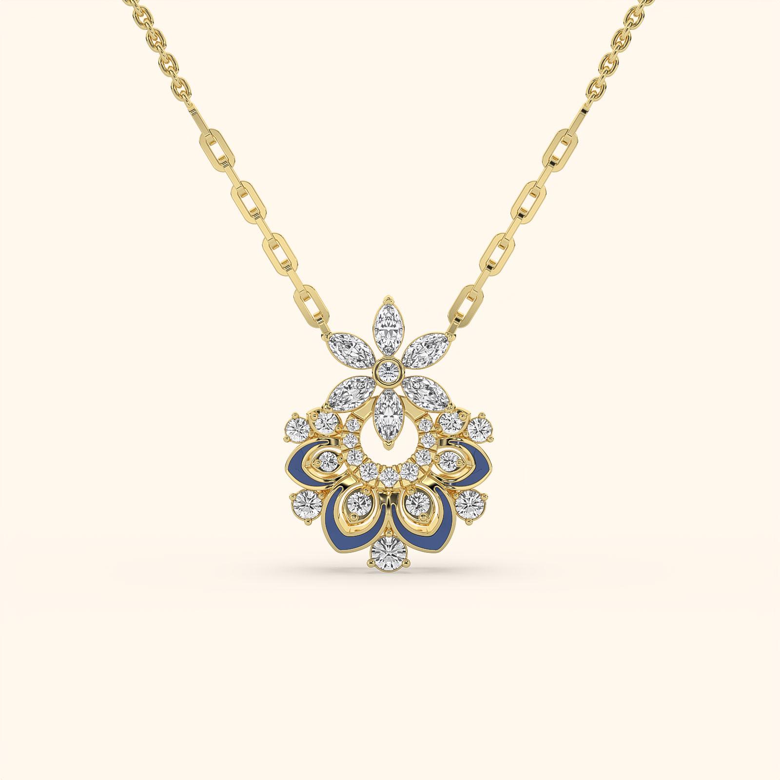 Heirloom Petal Diamond Necklace