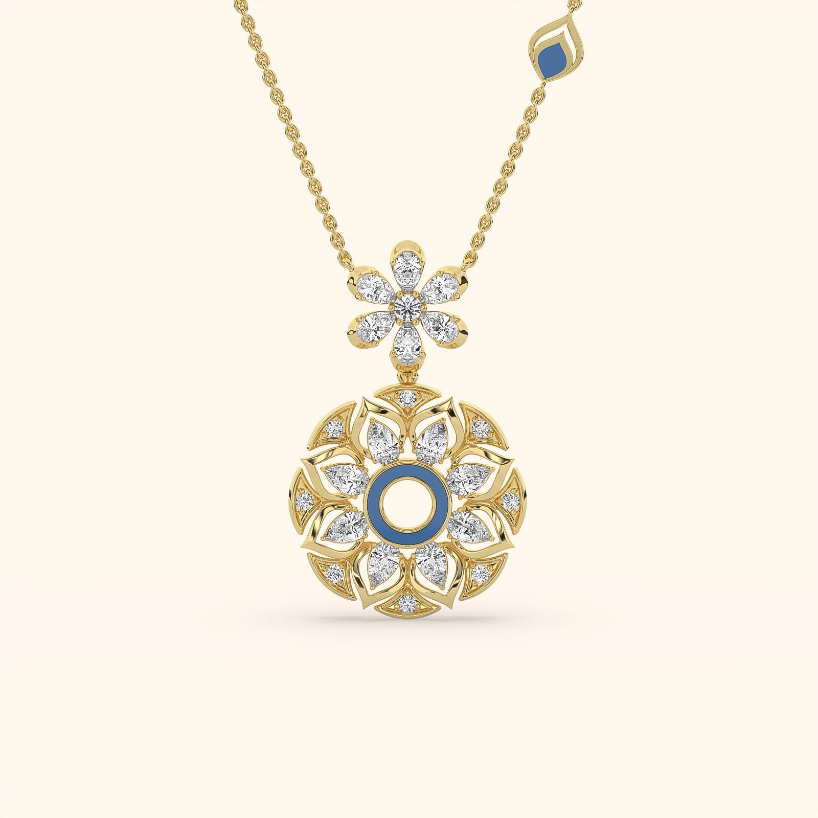 Floral Radiance Diamond Necklace