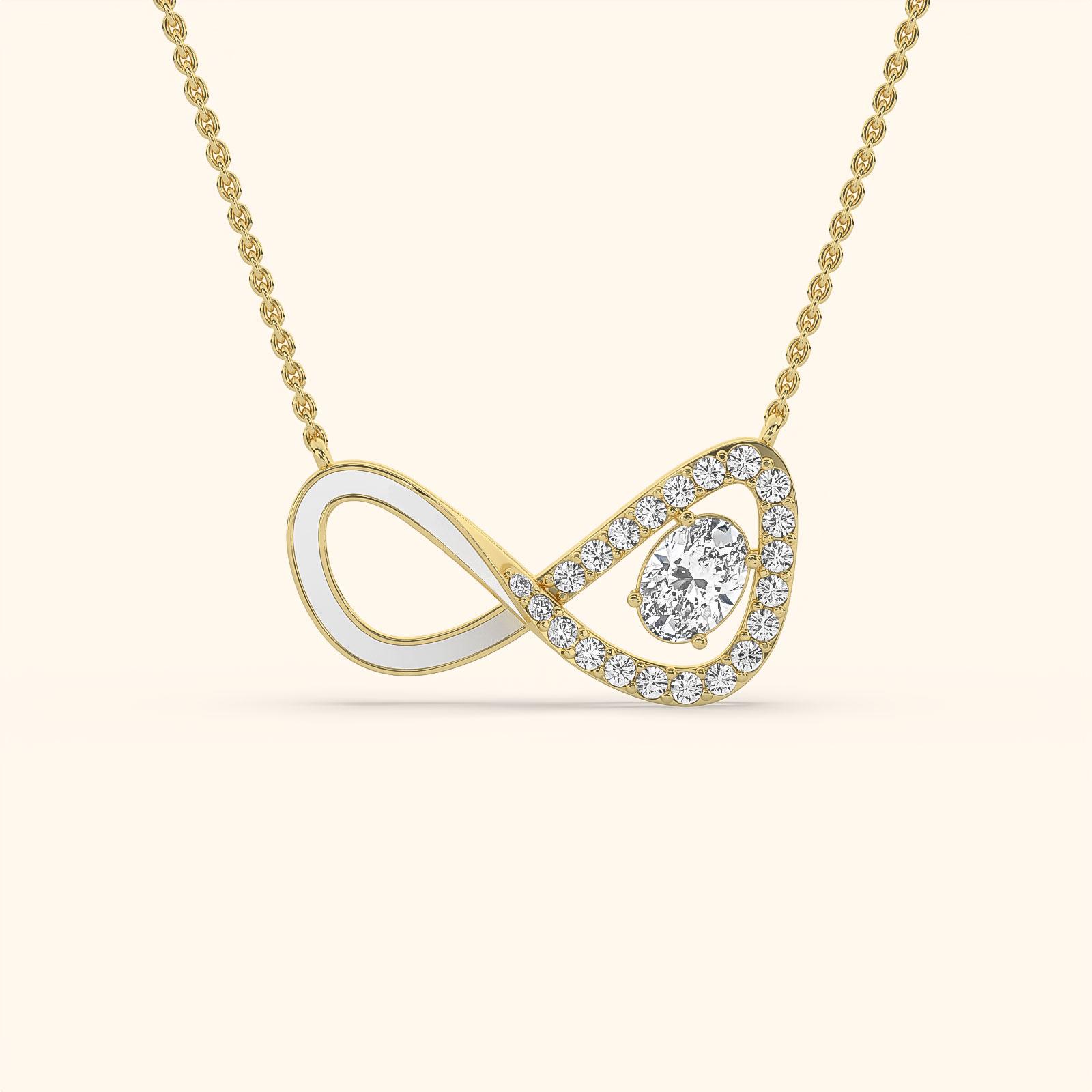 Elegant Twist Oval Pendant