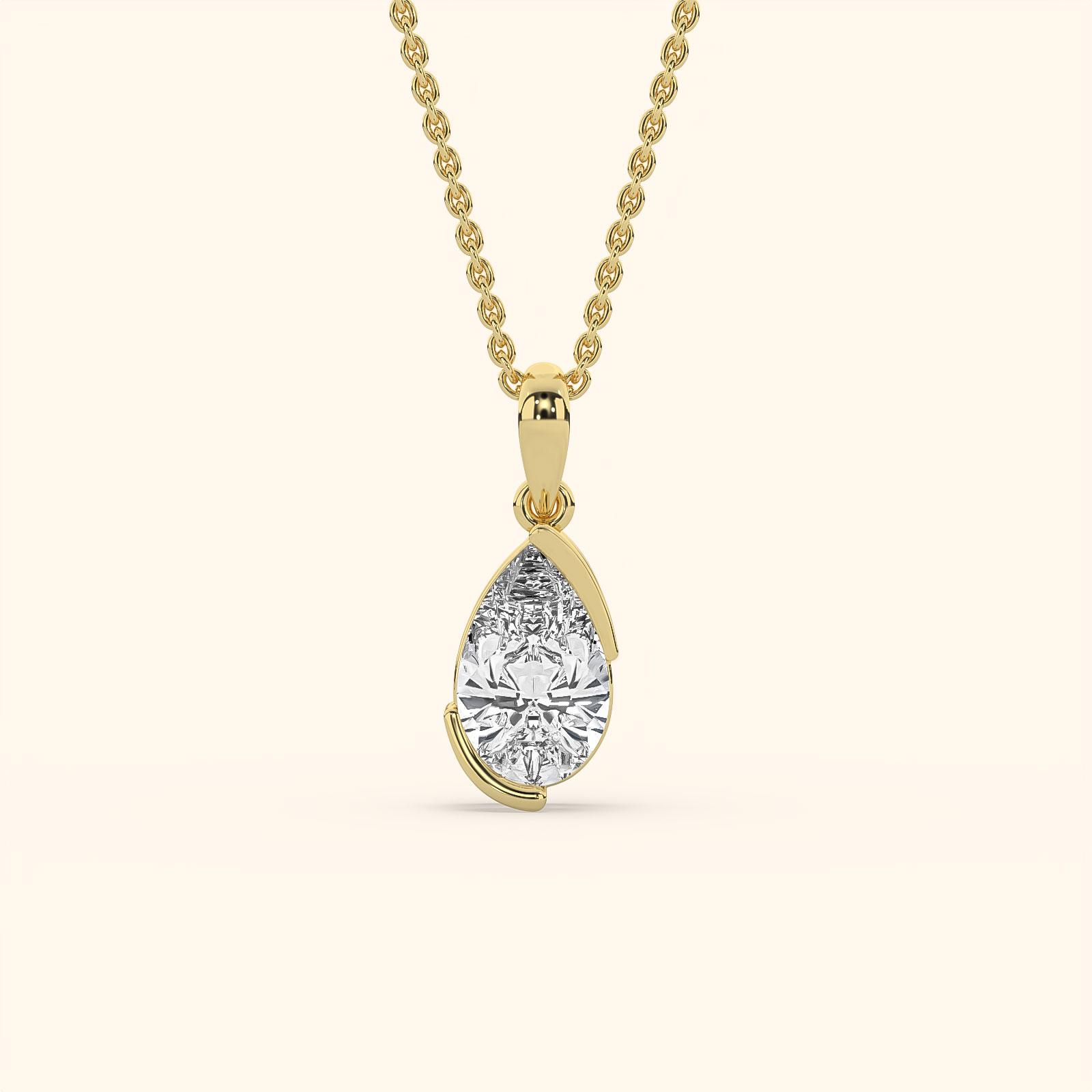 Teardrop Elegance Diamond Pendant
