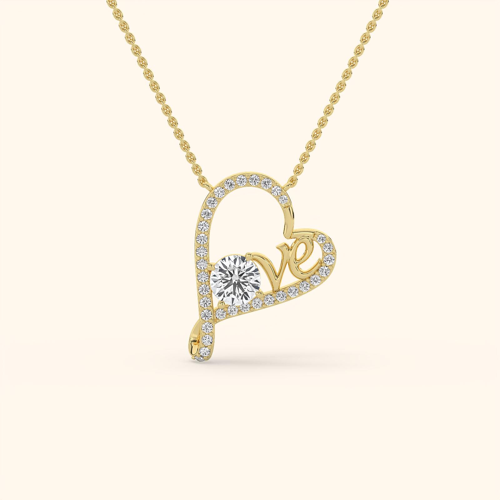 Infinity Love Heart Diamond Pendant