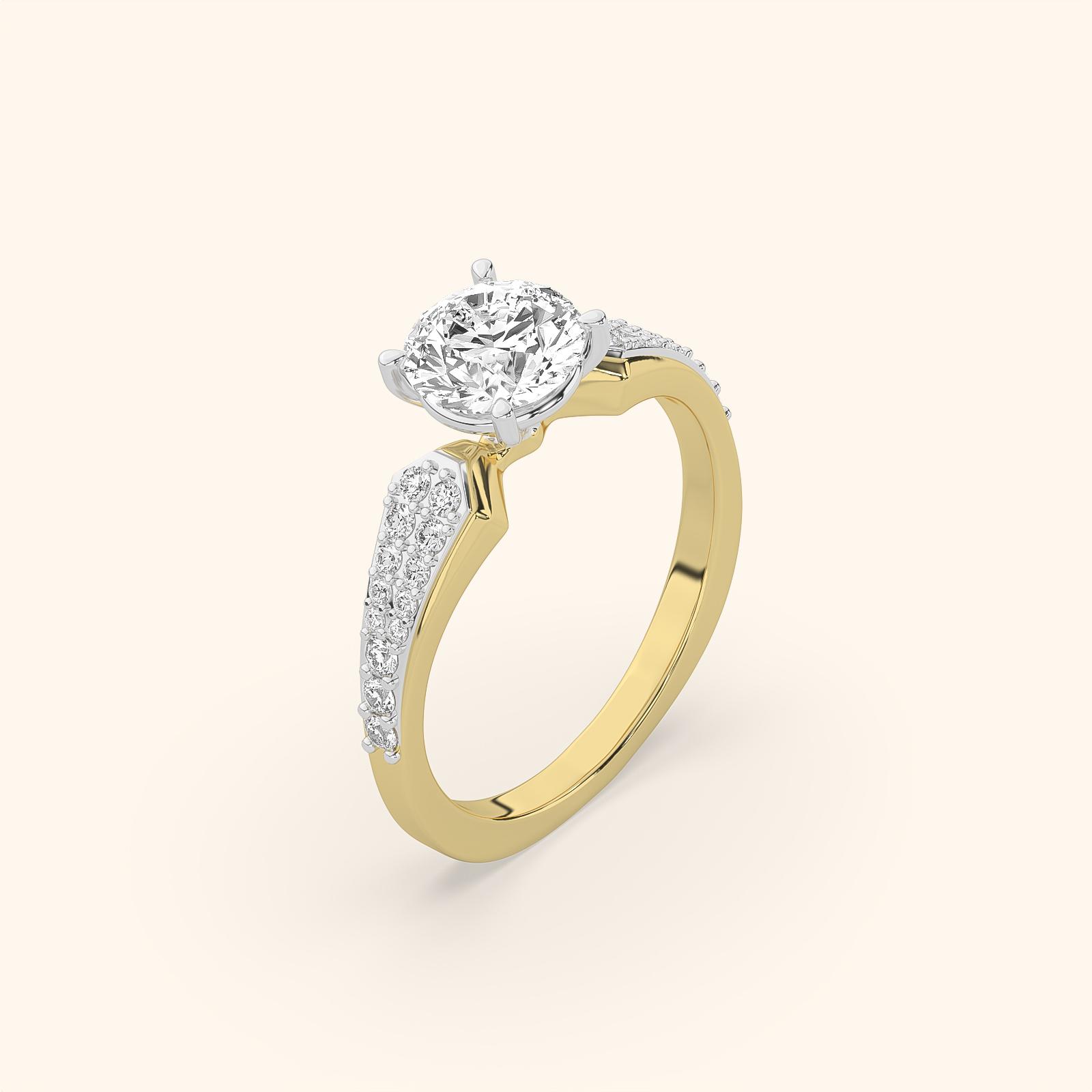 Tapered Pave Solitaire