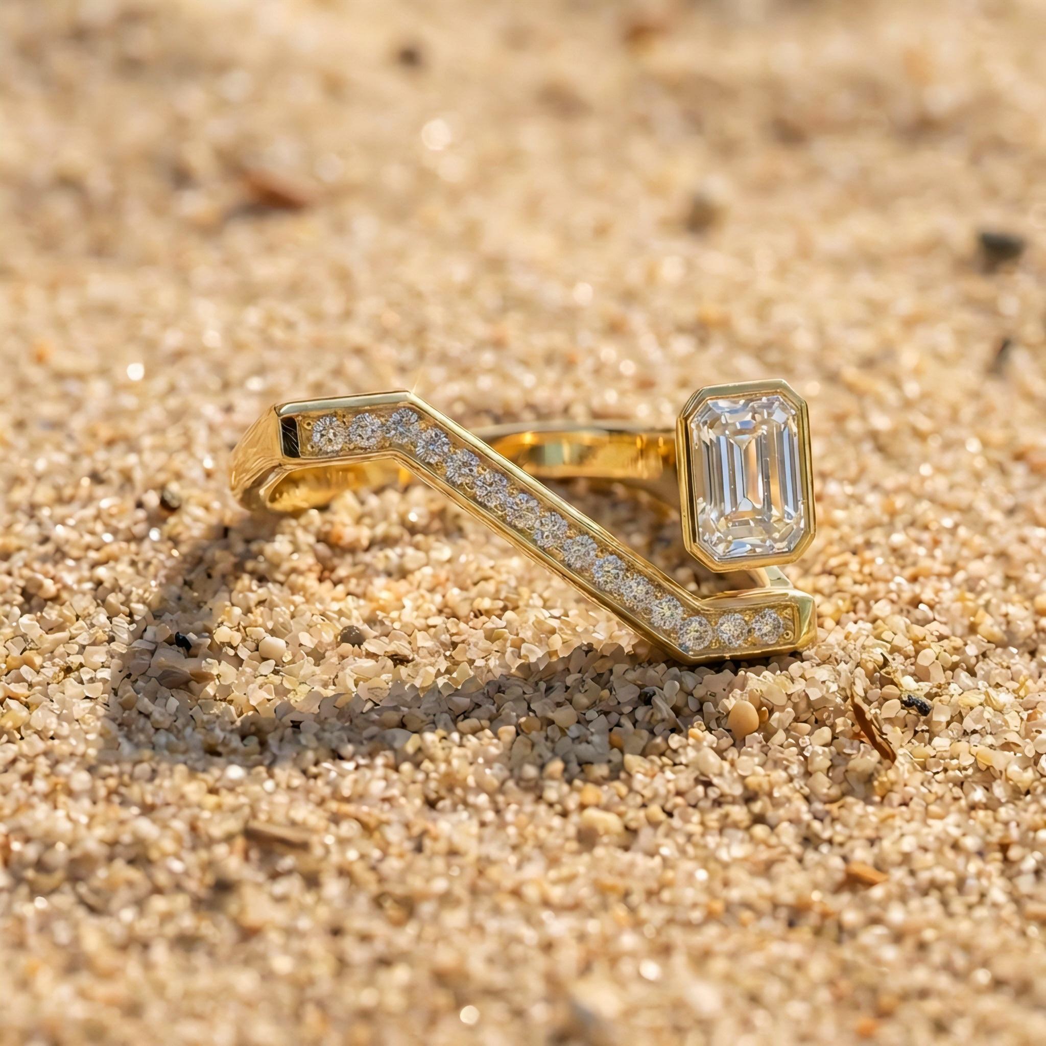 Architectural Elegance Diamond Ring